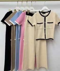 Missy Missi Ladies Midi Dress Ruffle Hem with Lantern Sleeves Red Medium