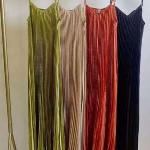 Missy Missi Ladies Midi Dress Ruffle Hem with Lantern Sleeves Red Medium